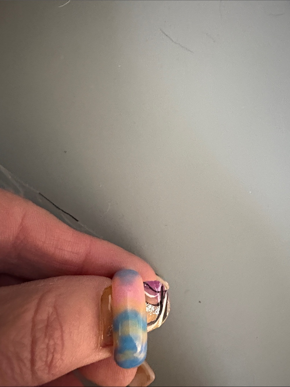 Colorful Gradient Resin Ring - Size 8 - Picture 4 of 6